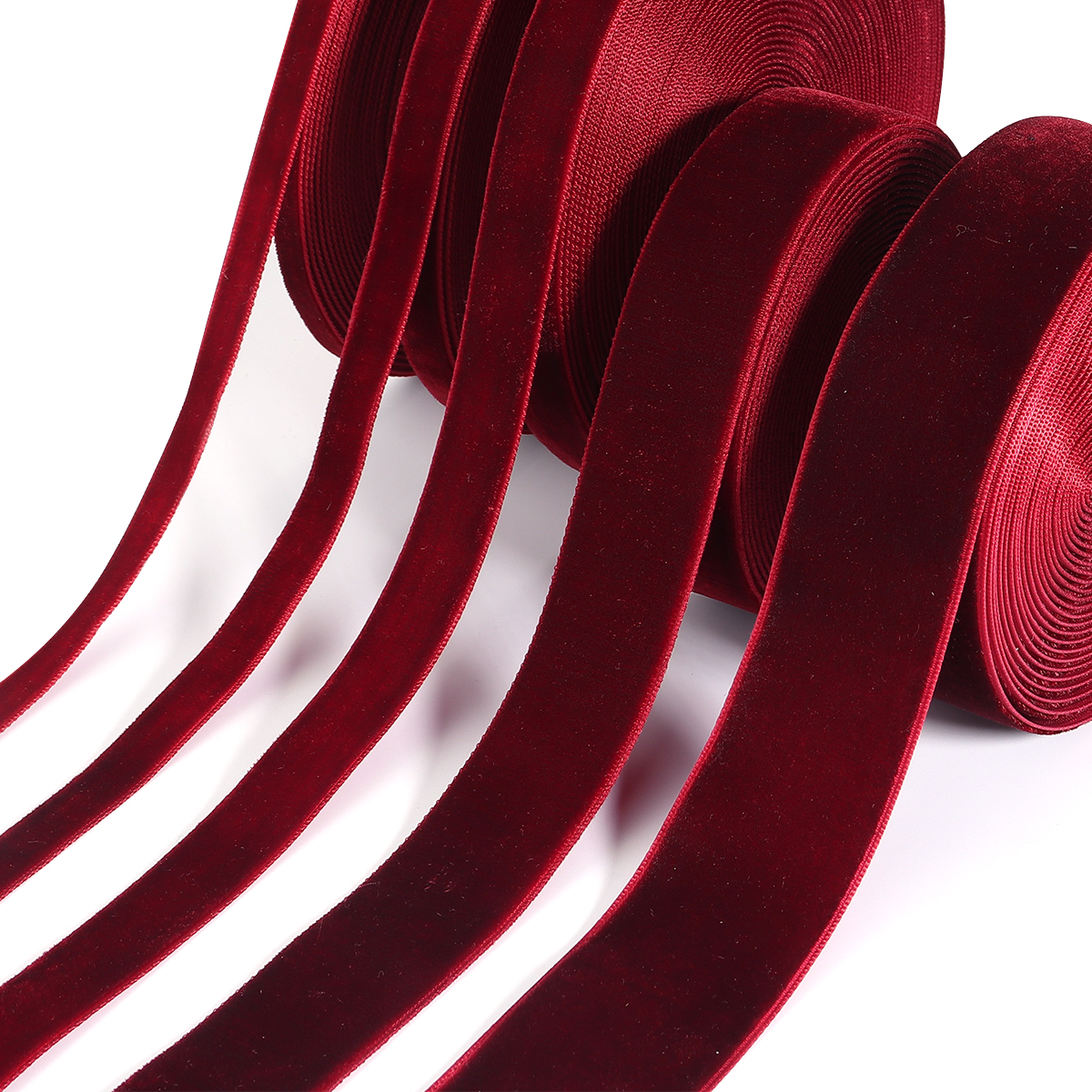 Velvet Ribbon Roll - 5-10yards/roll Velvet Ribbons Black Wine Red