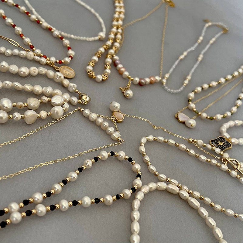 Pearl Trim Chain - Multiple Styles Natural Freshwater Pearl Baroque
