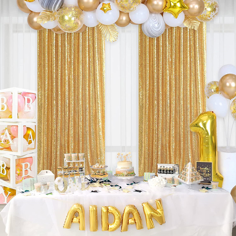 Gold/Silvery Sequin Backdrop C - Sequin Fabric Panel recensie en prijs