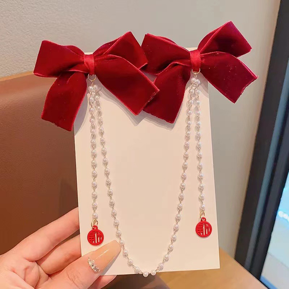 Children's Bow Hair Clip Baby  - Pearl Trim Chain recensie en prijs