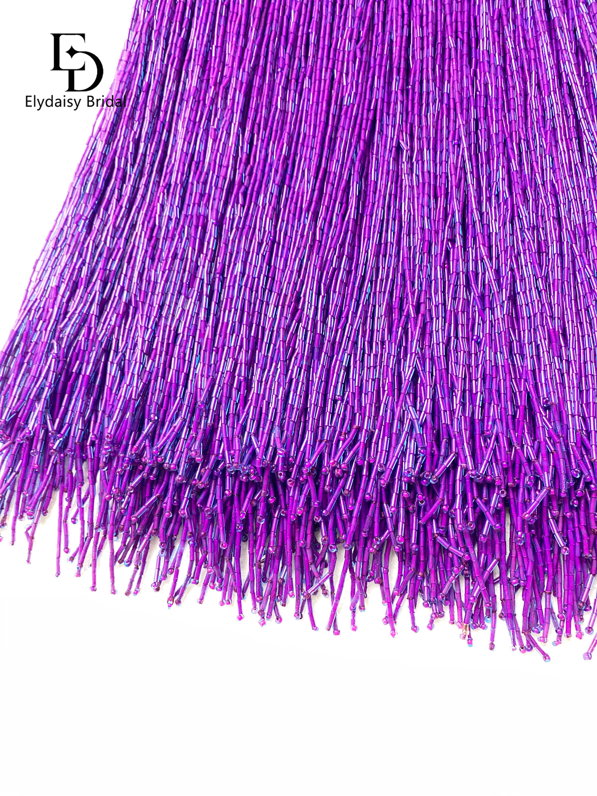 30CM Long Purple Green Black B - Beaded Trim Fringe recensie en prijs