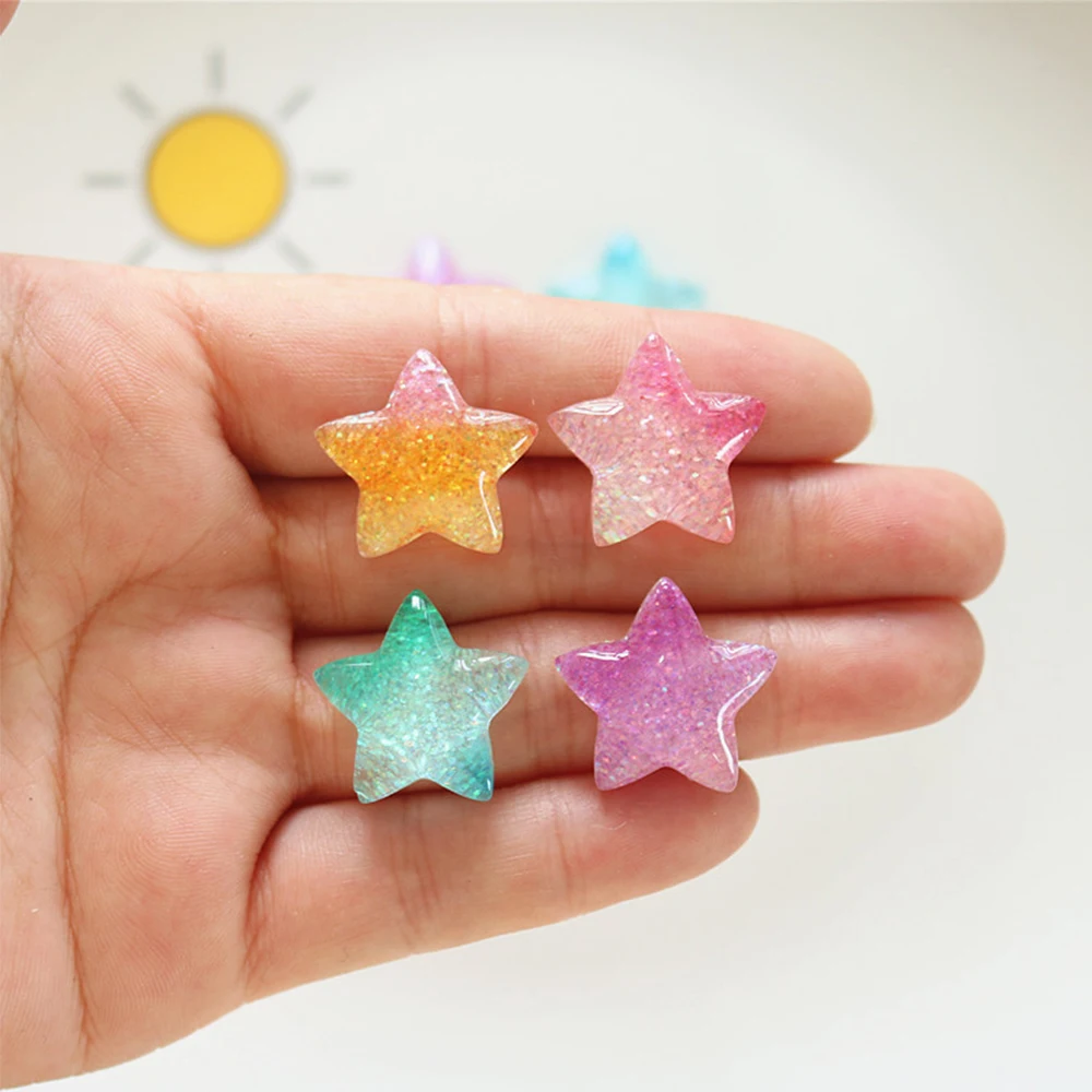 10PCS Gradient Star Series Res - Christmas Craft Embellishment recensie en prijs