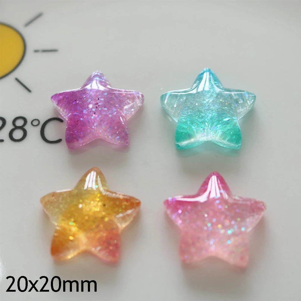 10PCS Gradient Star Series Res - Christmas Craft Embellishment recensie en prijs