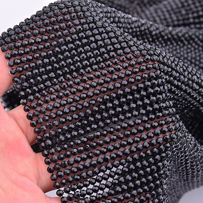 JUNAO 45*120cm Black Gold Crys - Crystal Mesh Fabric recensie en prijs