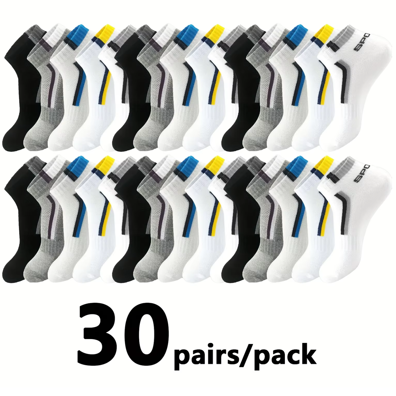 30Pairs Men's Color-block Mesh - Embellish Knit recensie en prijs