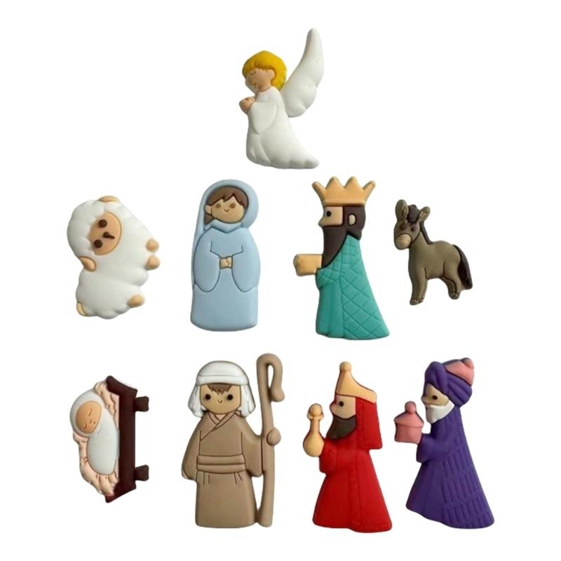 652F 9Pieces Nativity Scene Ch - Christmas Craft Embellishment recensie en prijs