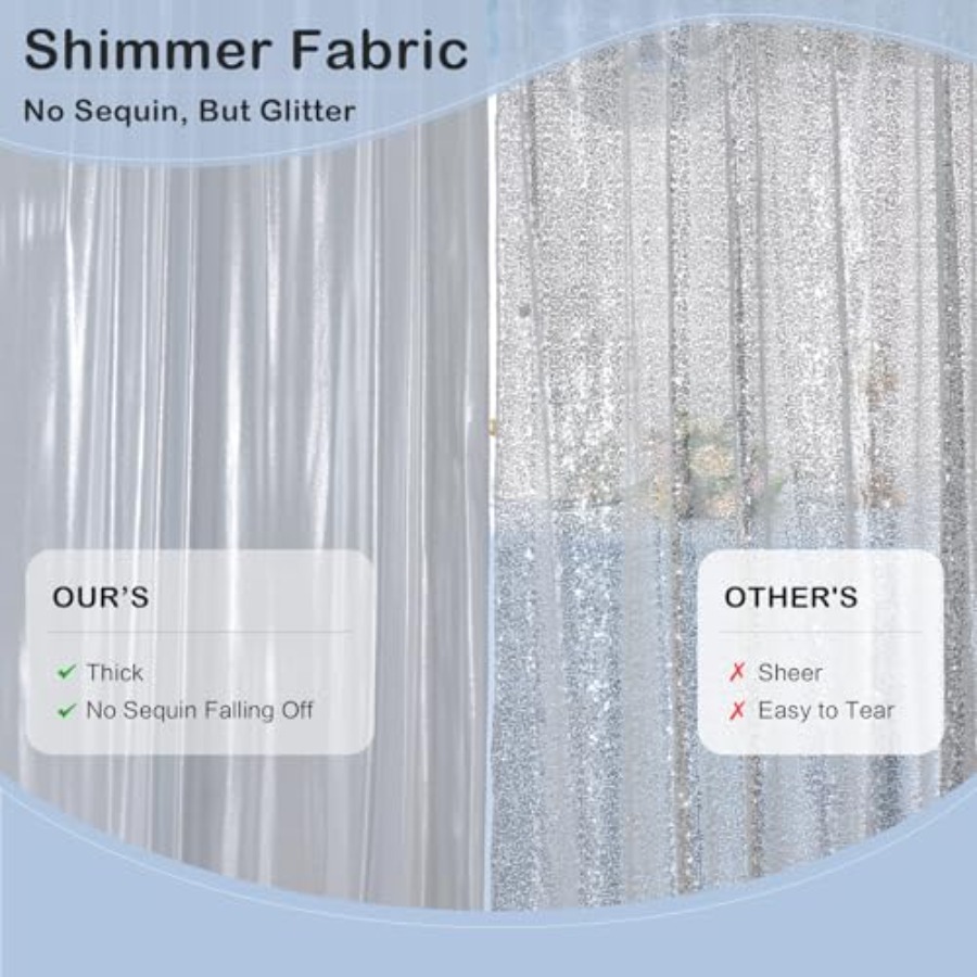 Parties and weddings: silver s - Sequin Fabric Panel recensie en prijs