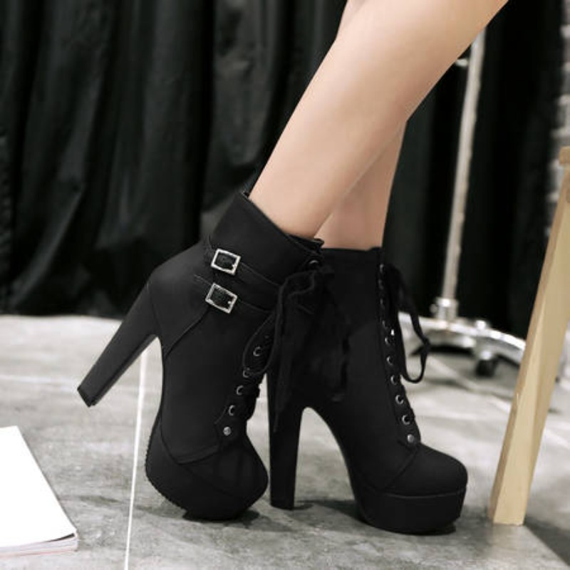 Winter Women Platform Ankle Bo - Guipure Lace Panel recensie en prijs
