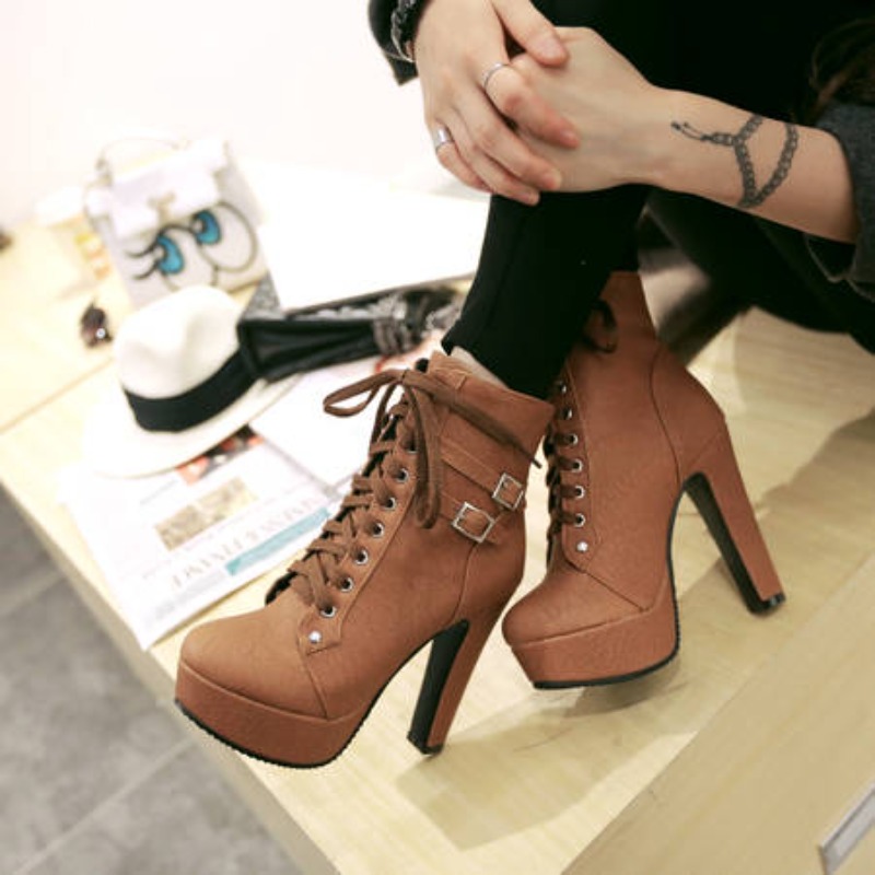 Winter Women Platform Ankle Bo - Guipure Lace Panel recensie en prijs
