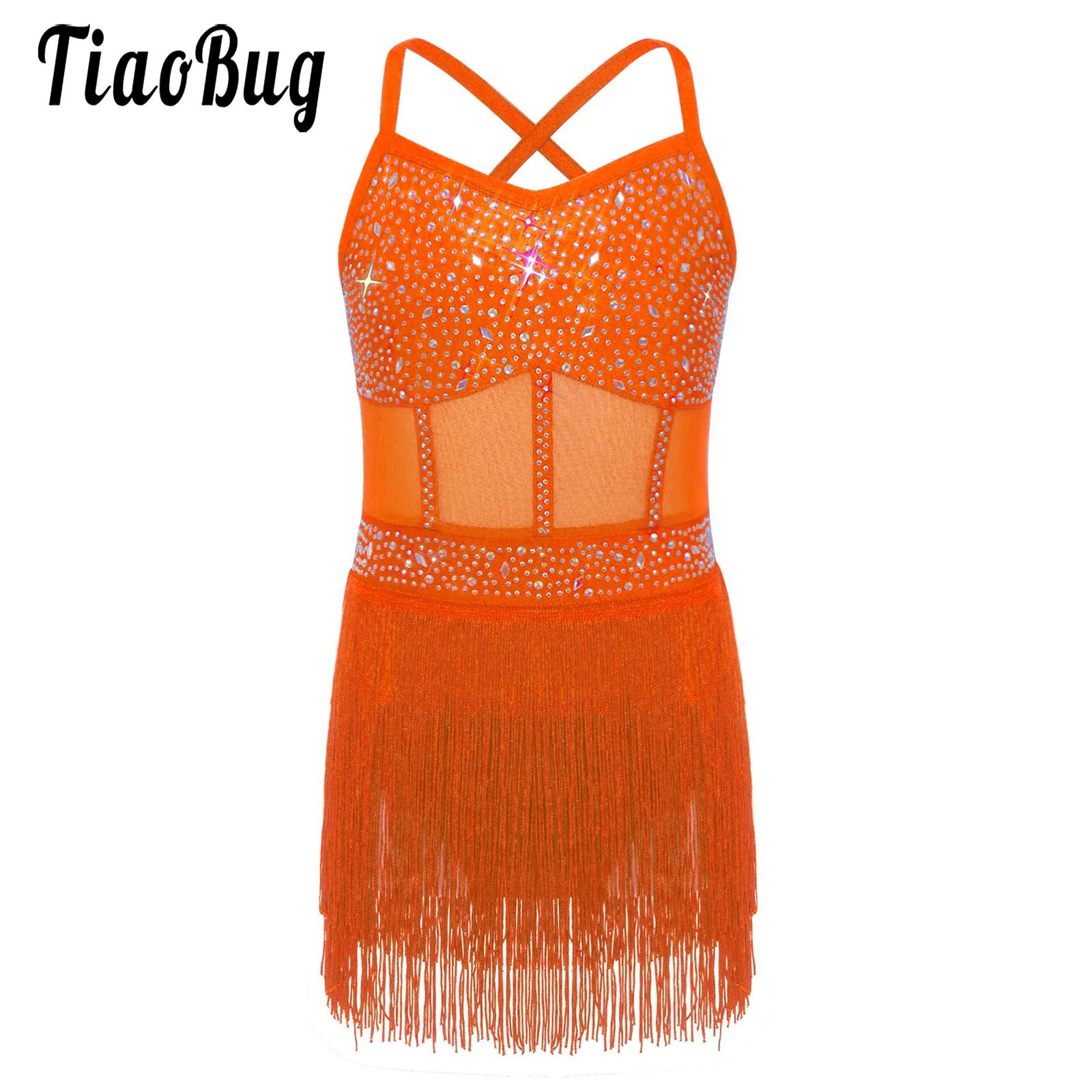 Kids Girls Latin Cha-cha Samba - Rhinestone Banding Trim recensie en prijs