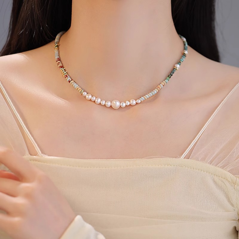 New Arrival Trendy Mixed Color - Pearl Trim Chain recensie en prijs
