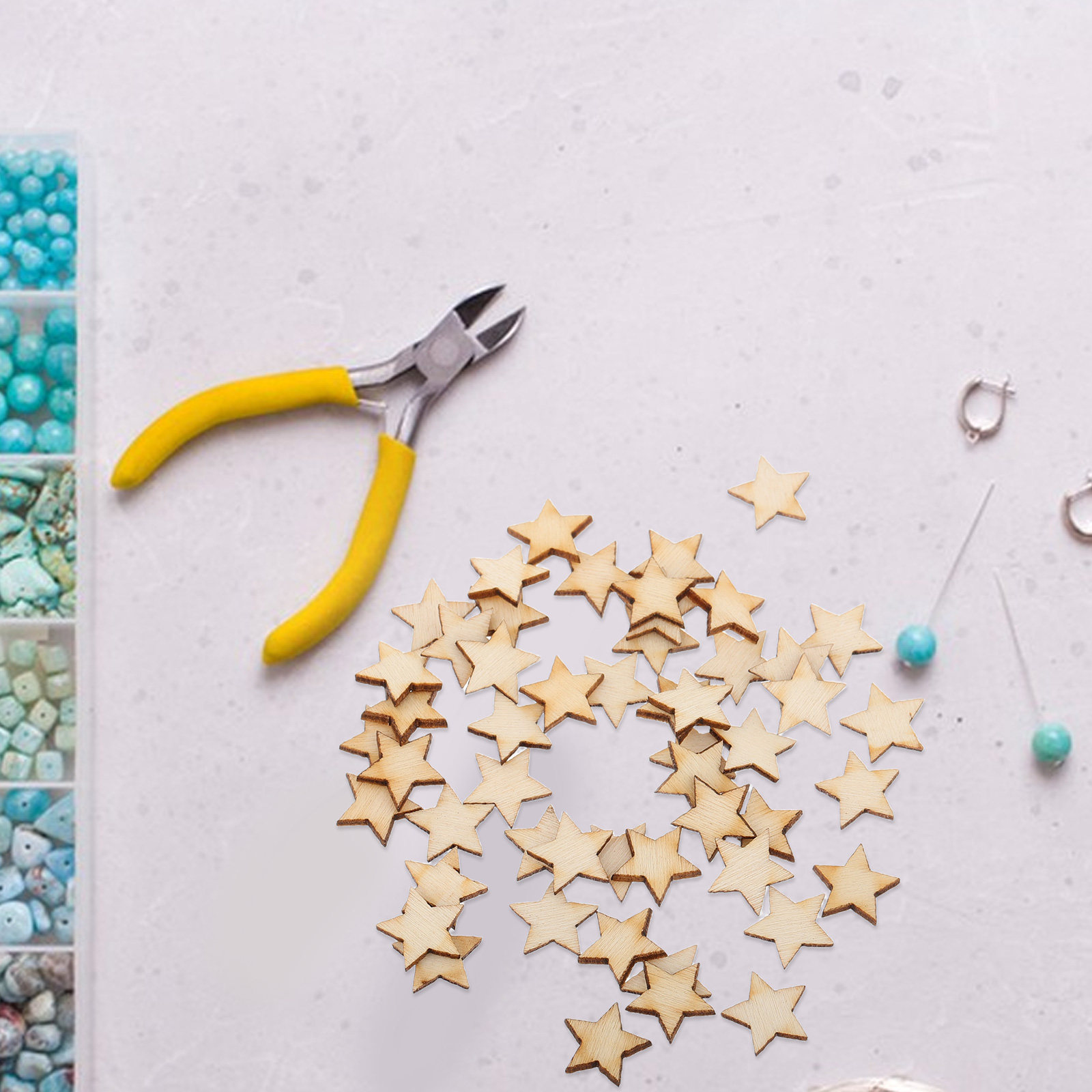 50Pcs Mini Wooden Star Cutouts - Christmas Craft Embellishment recensie en prijs