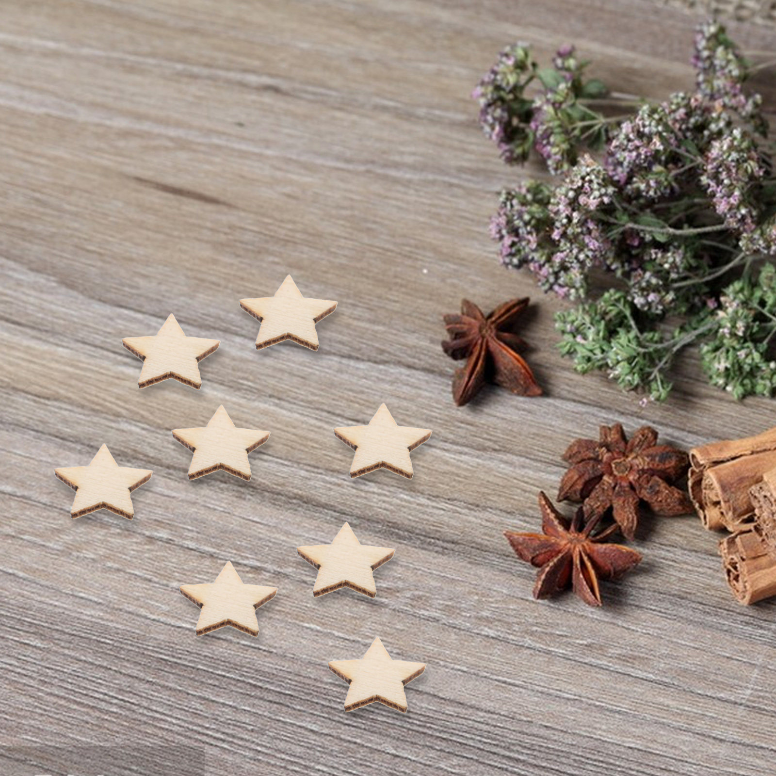 50Pcs Mini Wooden Star Cutouts - Christmas Craft Embellishment recensie en prijs