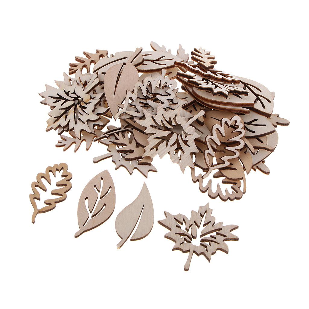 50 Pieces Wooden Leaves Embell - Christmas Craft Embellishment recensie en prijs