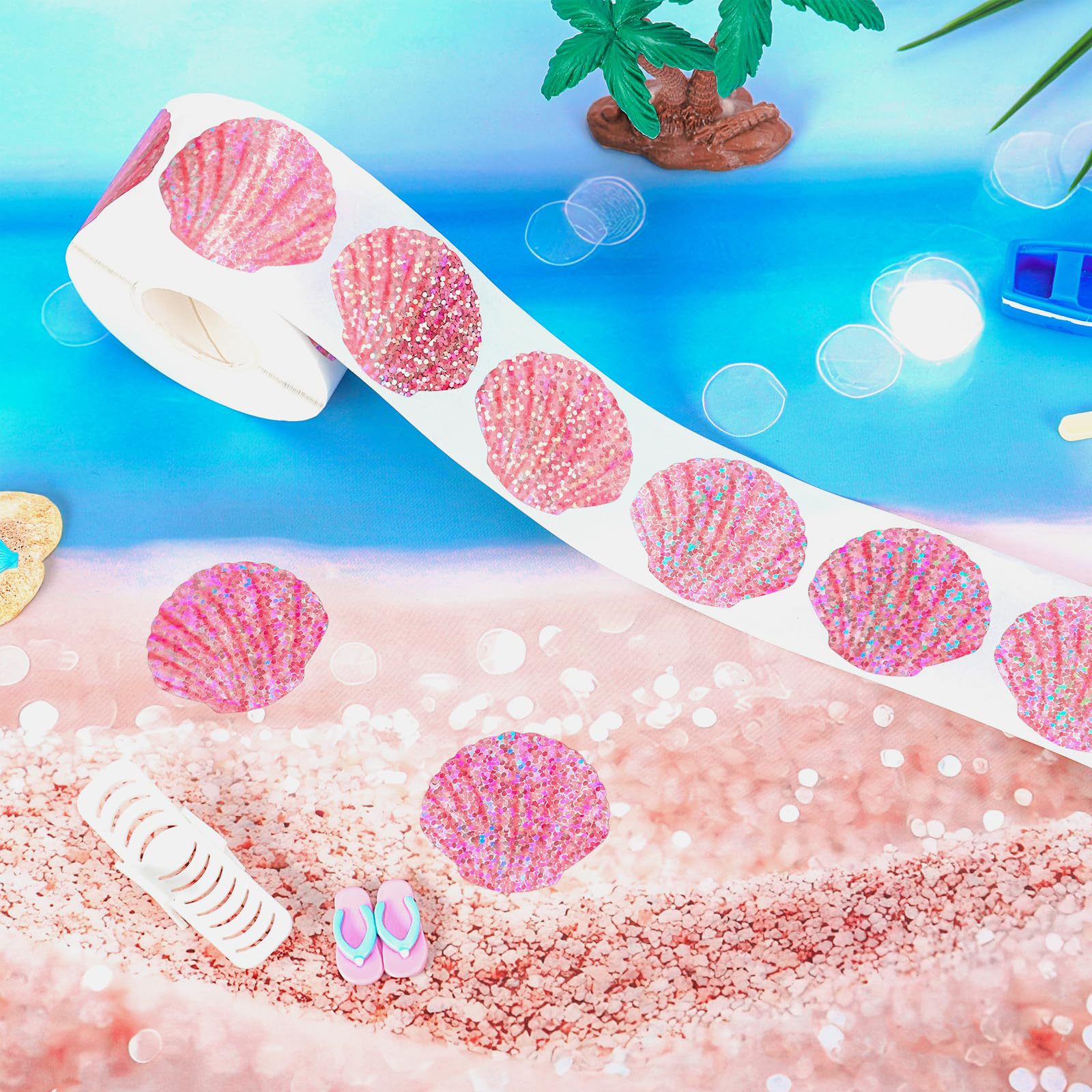 500 Pcs Summer Seashell Sticke - Glitter Vinyl Roll recensie en prijs