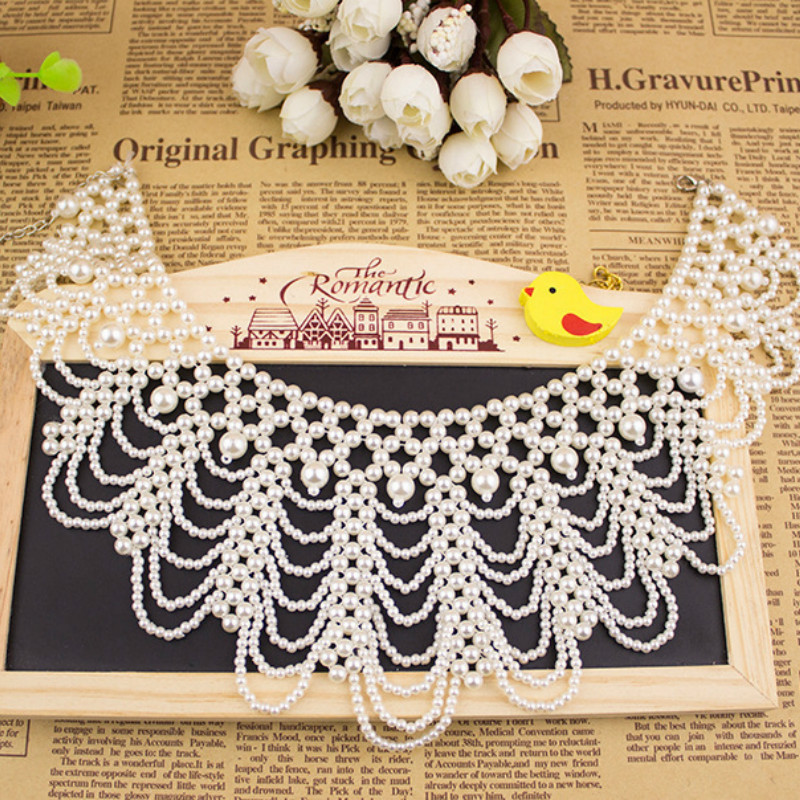 New Pearl Beaded Lace Trim Col - Beaded Trim Fringe recensie en prijs