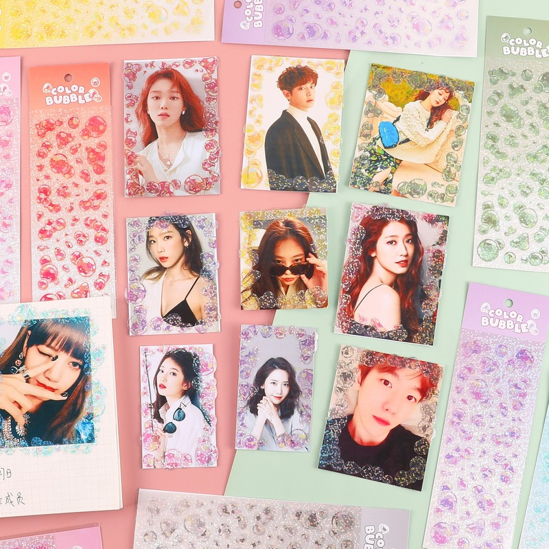 Aesthetic Bubble Kawaii Sticke - Glitter Vinyl Roll recensie en prijs