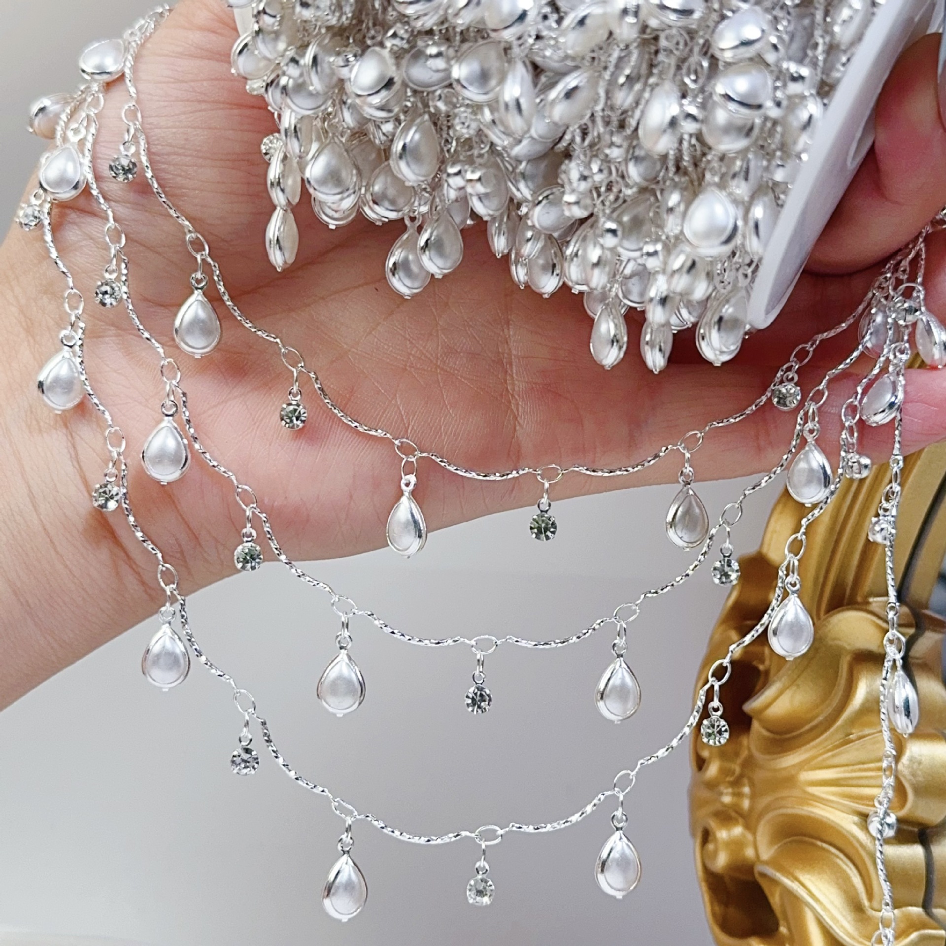 0.5/1/2M Exquisite Curved Stic - Pearl Trim Chain recensie en prijs
