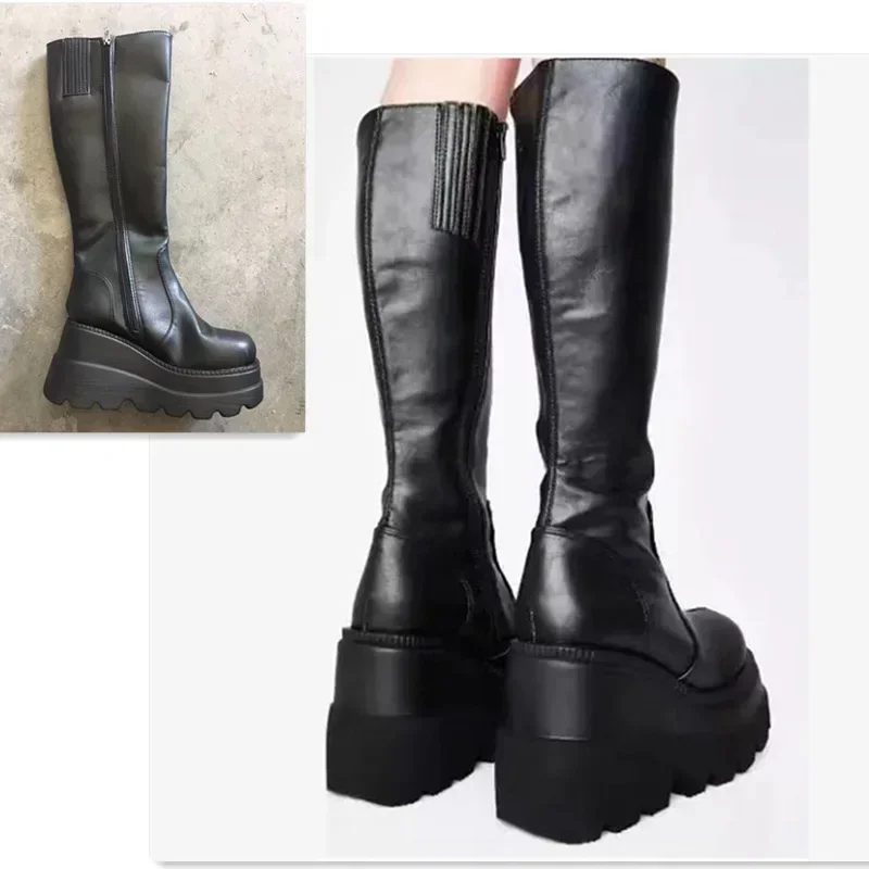 Punk Women Platform Boots Elas - Guipure Lace Panel recensie en prijs