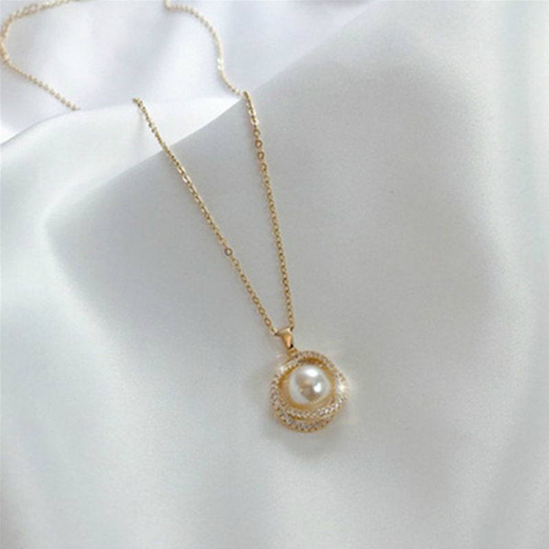 Trendy Pearl Pendant Necklace  - Pearl Trim Chain recensie en prijs