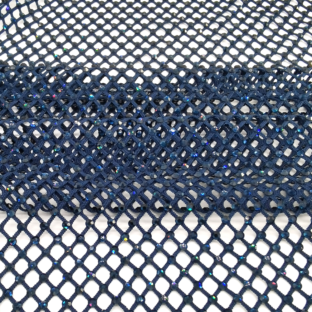 SS10 Rhinestones Mesh Navy Col - Crystal Mesh Fabric recensie en prijs