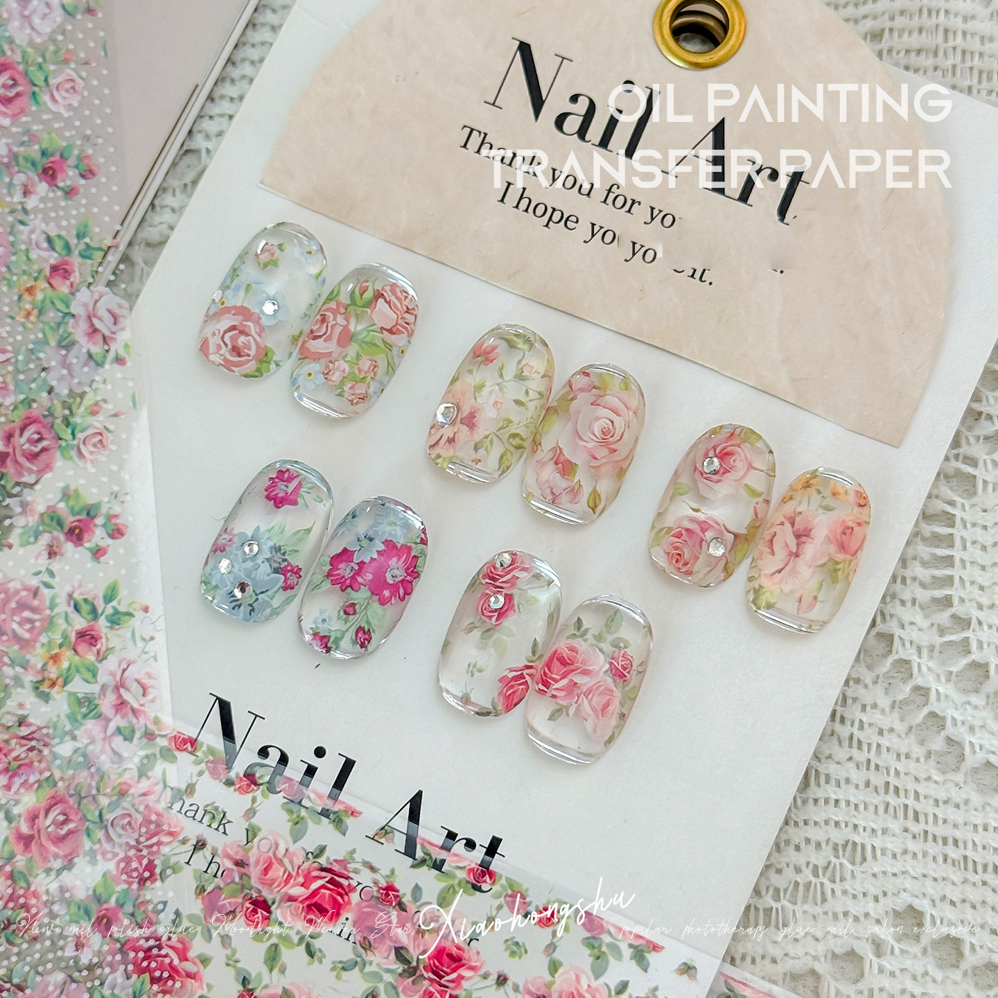 10 Rolls Rose Flower Nail Foil - Glitter Vinyl Roll recensie en prijs