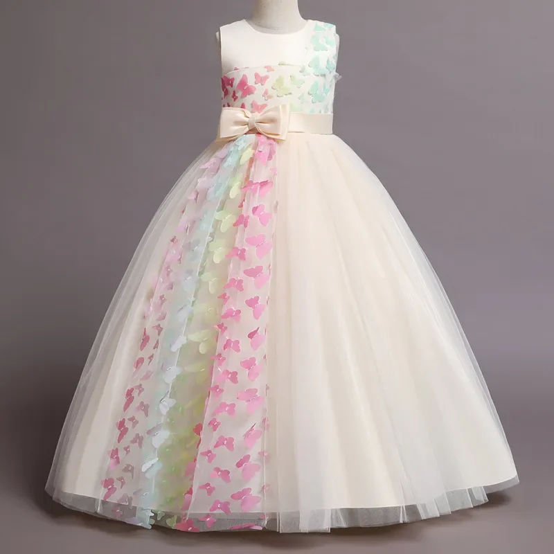 Fashion Bow Flower Girl Dresse - Lace Ribbon Trim recensie en prijs