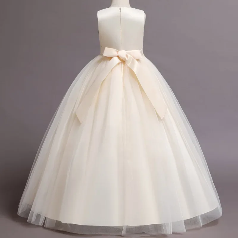 Fashion Bow Flower Girl Dresse - Lace Ribbon Trim recensie en prijs