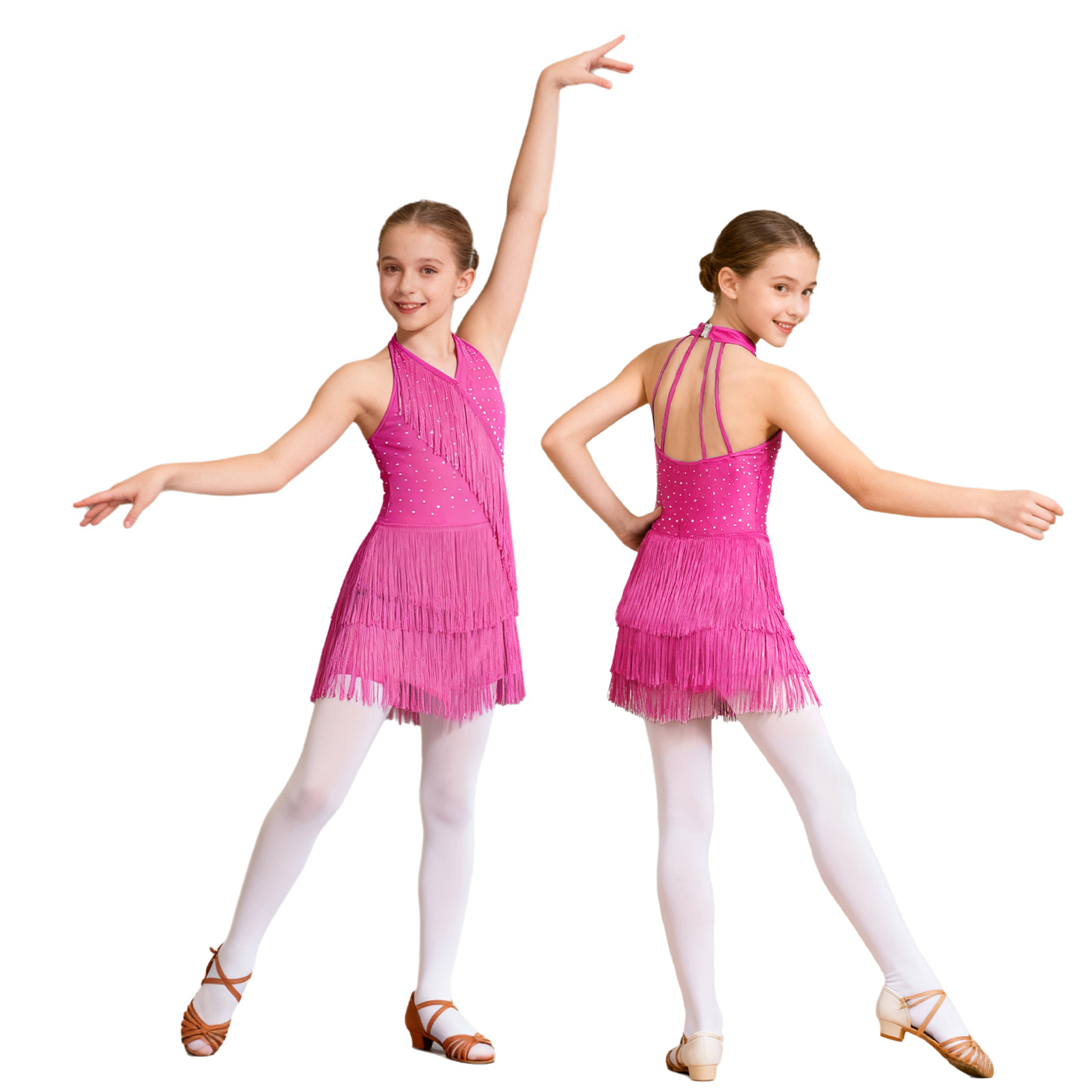 Kid Girls Latin Dance Tango Ch - Rhinestone Banding Trim recensie en prijs