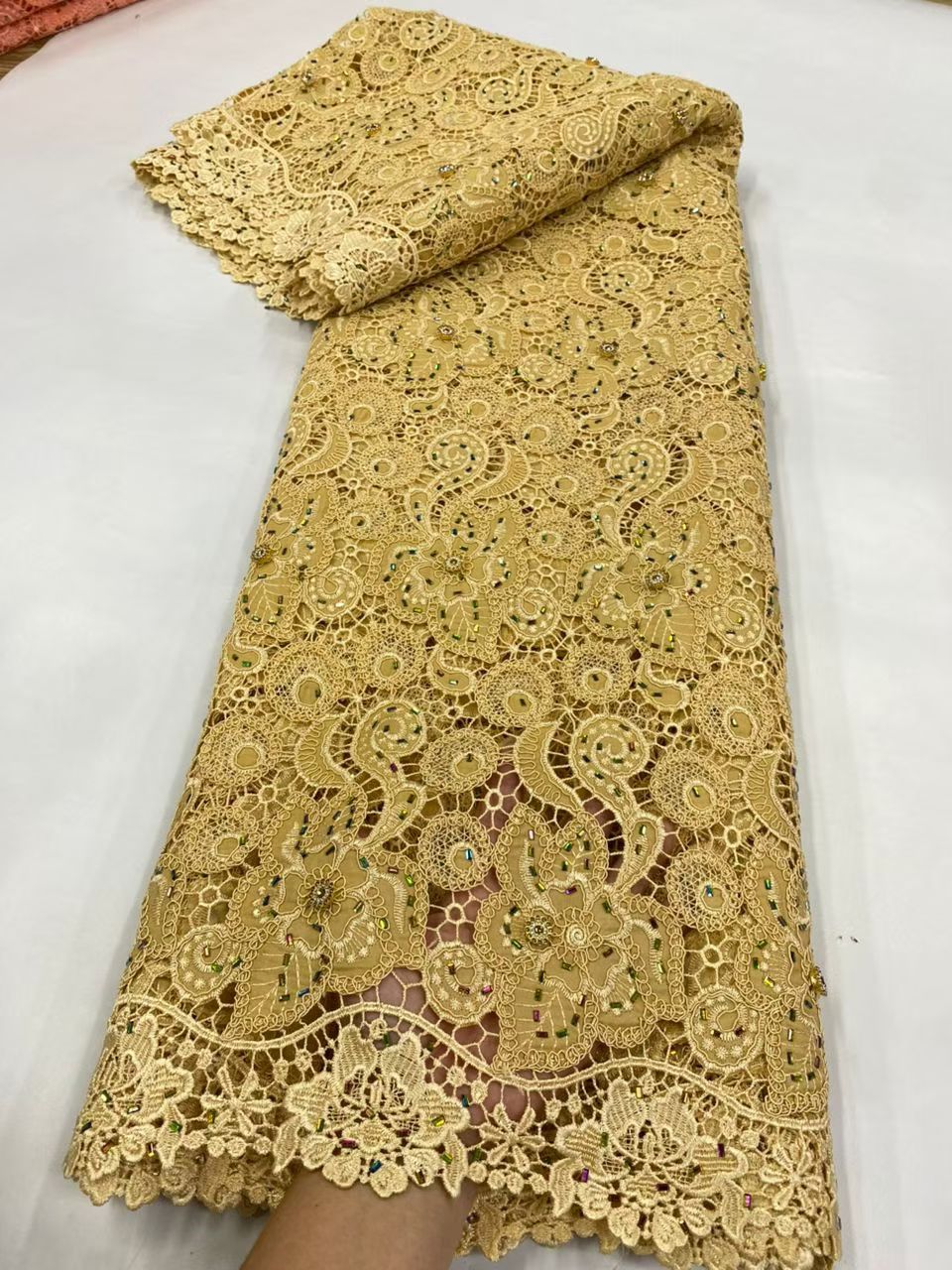 Latest Cord Guipure Lace Fabri - Crystal Mesh Fabric recensie en prijs