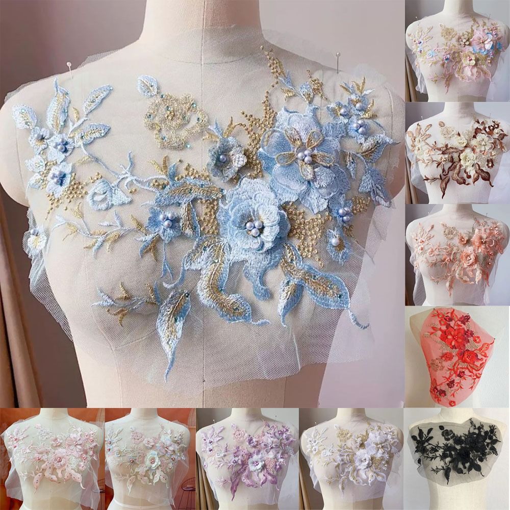 3D Flowers Beaded Lace Fabrics - Embellishments For Scrapbooking recensie en prijs
