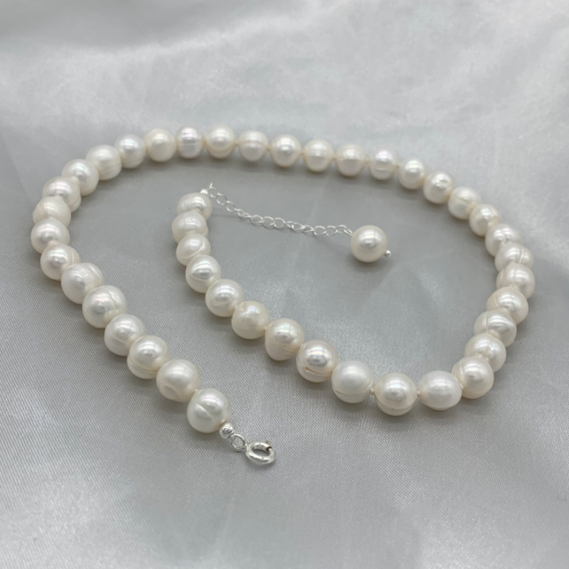 9-10mm Freshwater Pearl Neckla - Pearl Trim Chain recensie en prijs