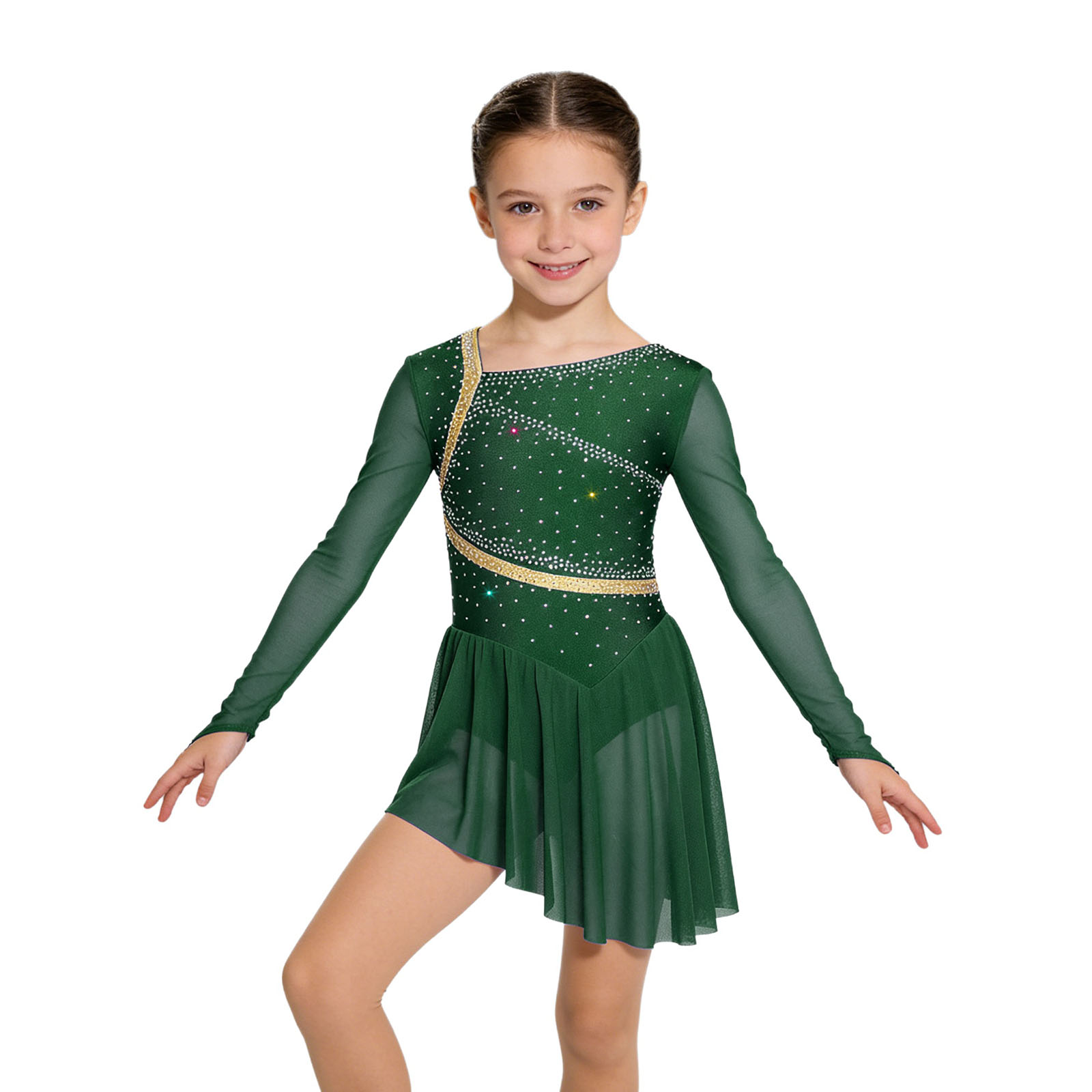 Kids Girls Figure Skating Lyri - Rhinestone Banding Trim recensie en prijs