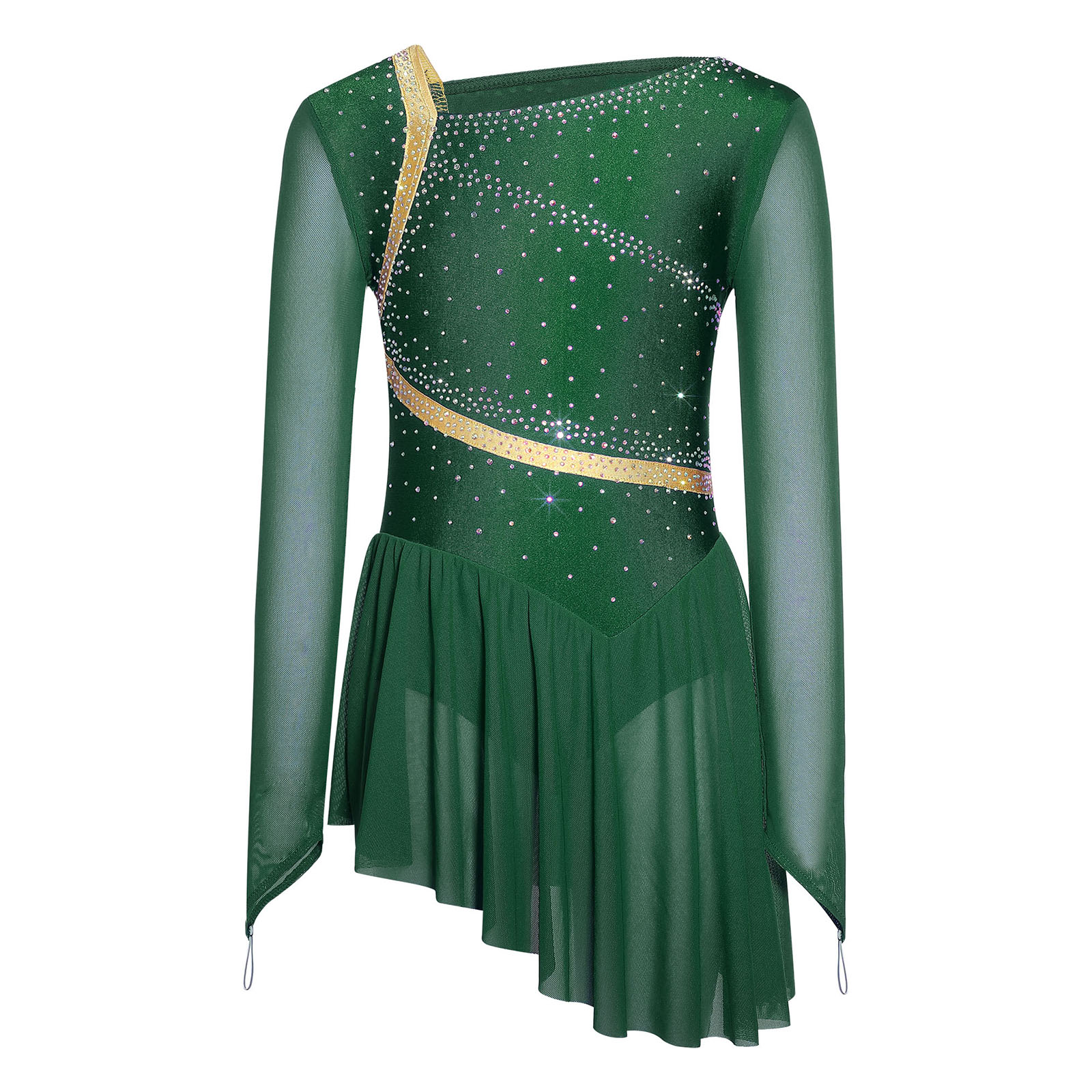 Kids Girls Figure Skating Lyri - Rhinestone Banding Trim recensie en prijs