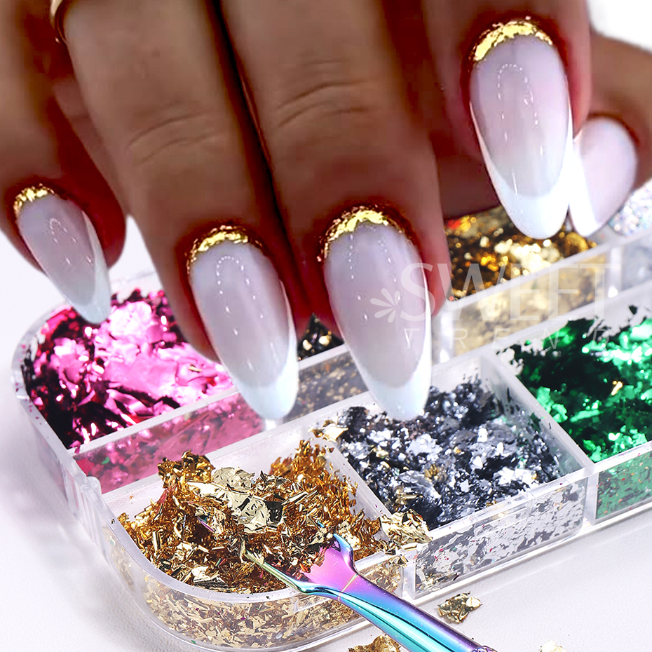12 Grids Golden Foils Nails Gl - Glitter Vinyl Roll recensie en prijs