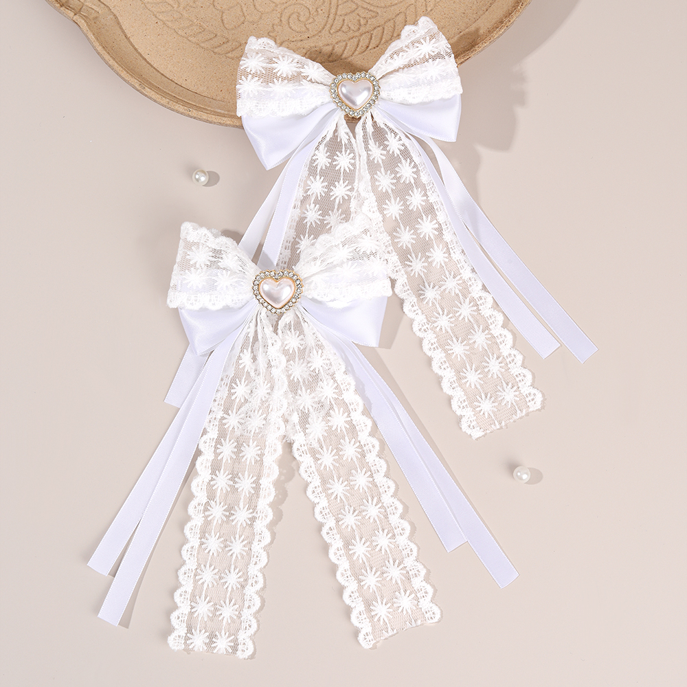 2Pcs Flower Lace Bow Hair Clip - Lace Ribbon Trim recensie en prijs