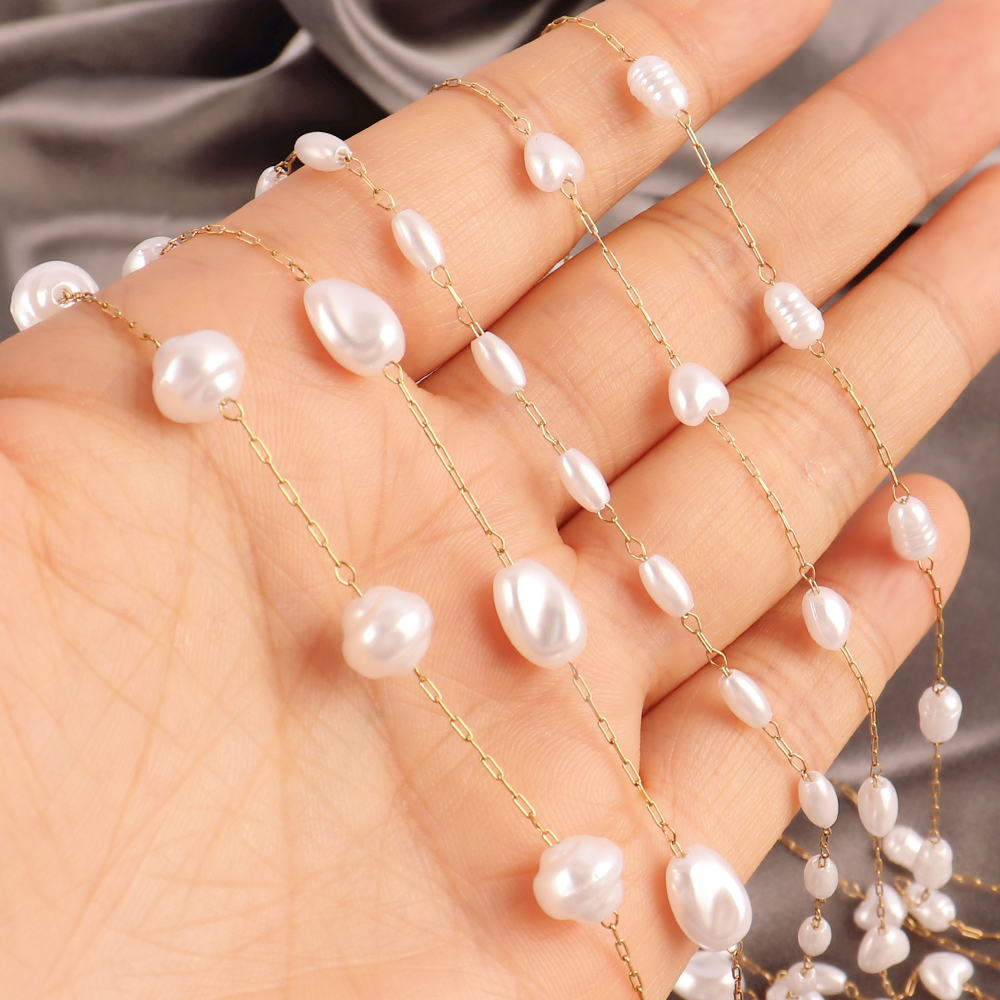 1Meters Stainless Steel Chain  - Pearl Trim Chain recensie en prijs