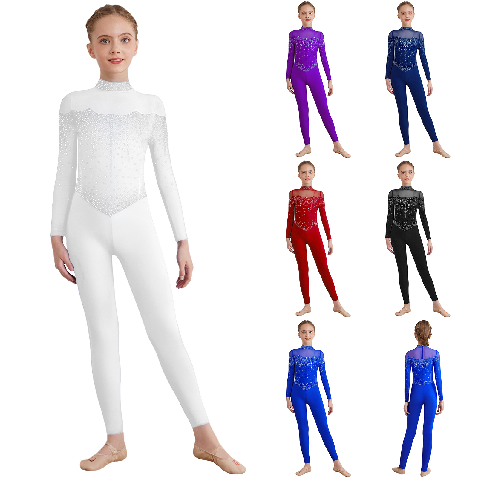 6-16Y Girls Figure Skating Dan - Rhinestone Banding Trim recensie en prijs