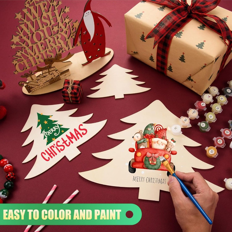 Wooden Ornaments Craft Predril - Christmas Craft Embellishment recensie en prijs