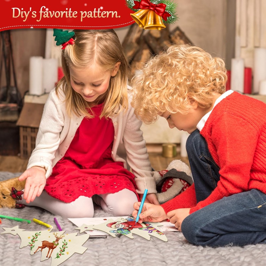 Wooden Ornaments Craft Predril - Christmas Craft Embellishment recensie en prijs