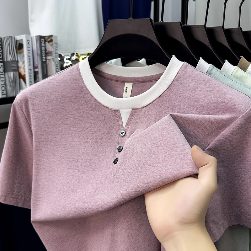 Mens Short Sleeve Henley Neck  - Embellish Knit recensie en prijs