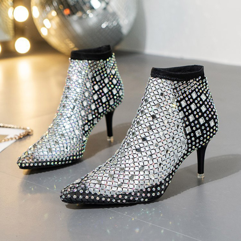 2025 Summer Mesh Sandals Boots - Crystal Mesh Fabric recensie en prijs