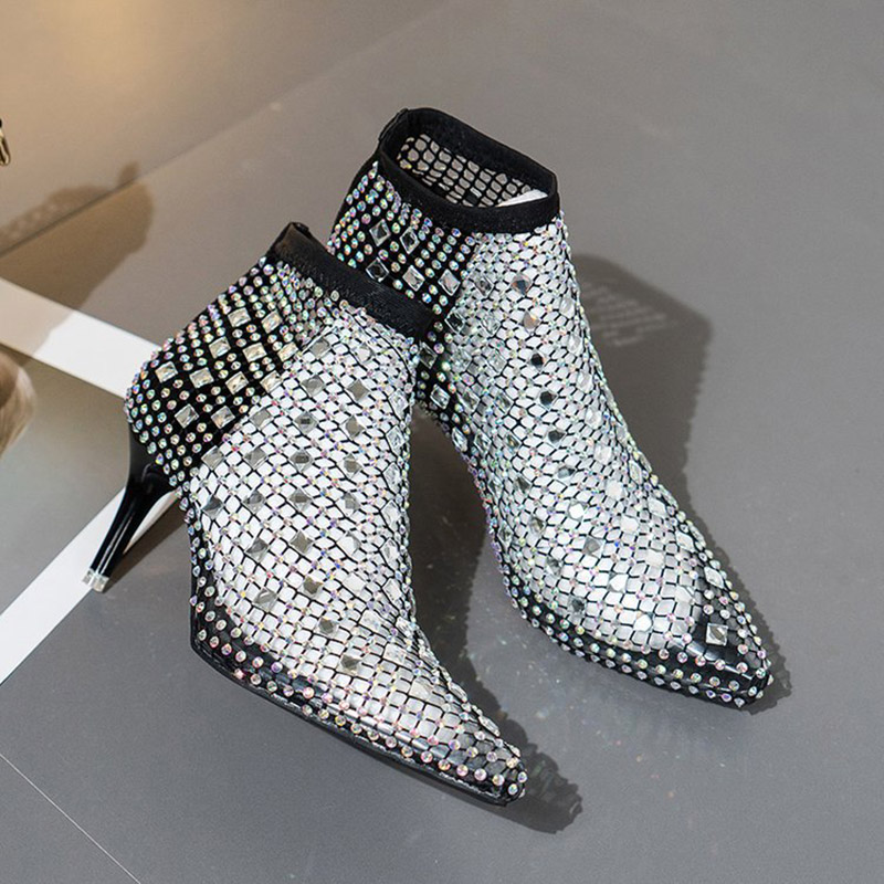 2025 Summer Mesh Sandals Boots - Crystal Mesh Fabric recensie en prijs