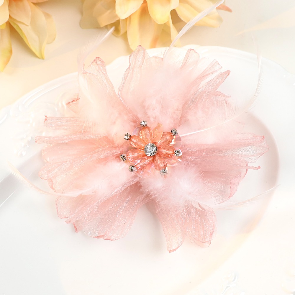Handmade Mesh Feather Flower B - Crystal Mesh Fabric recensie en prijs