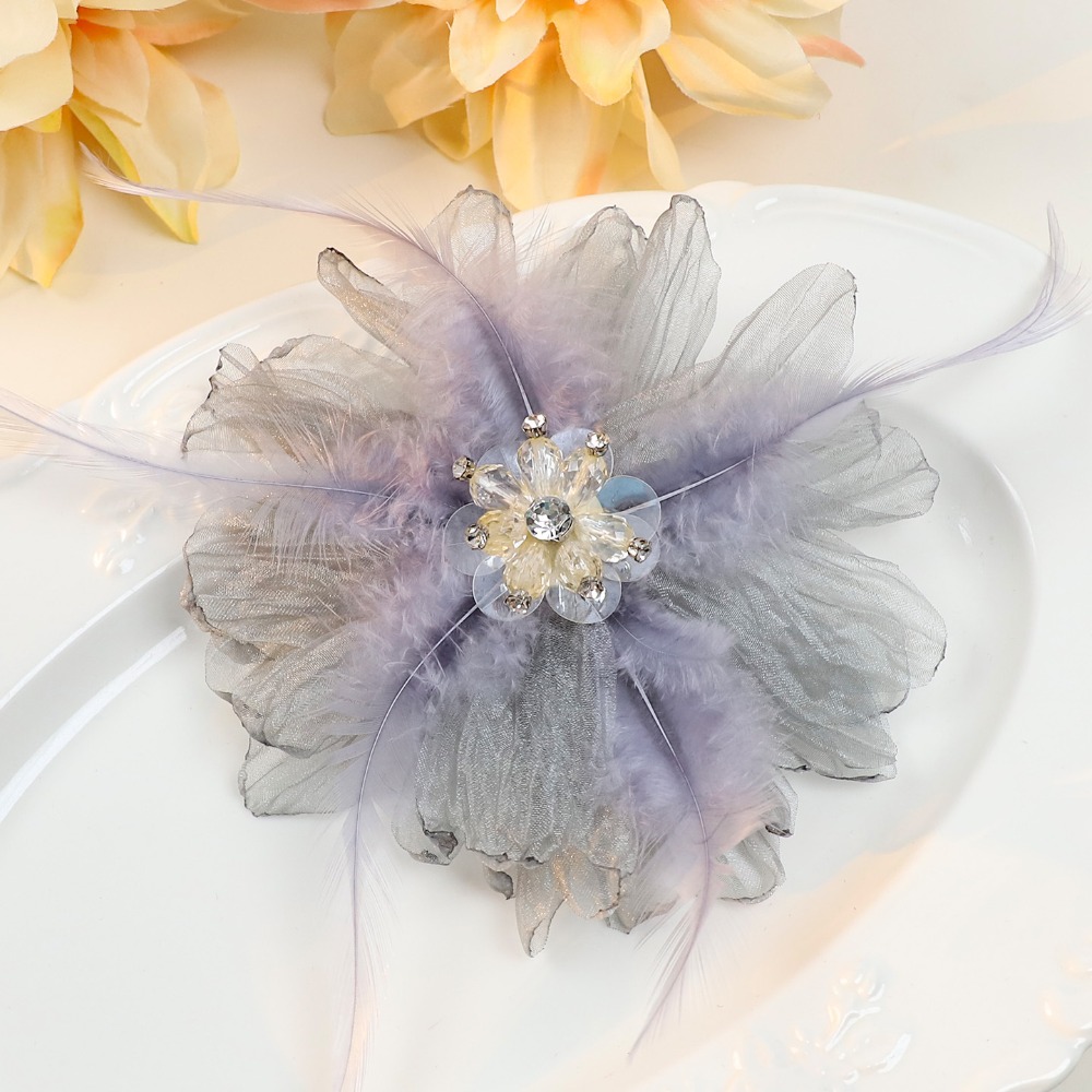 Handmade Mesh Feather Flower B - Crystal Mesh Fabric recensie en prijs