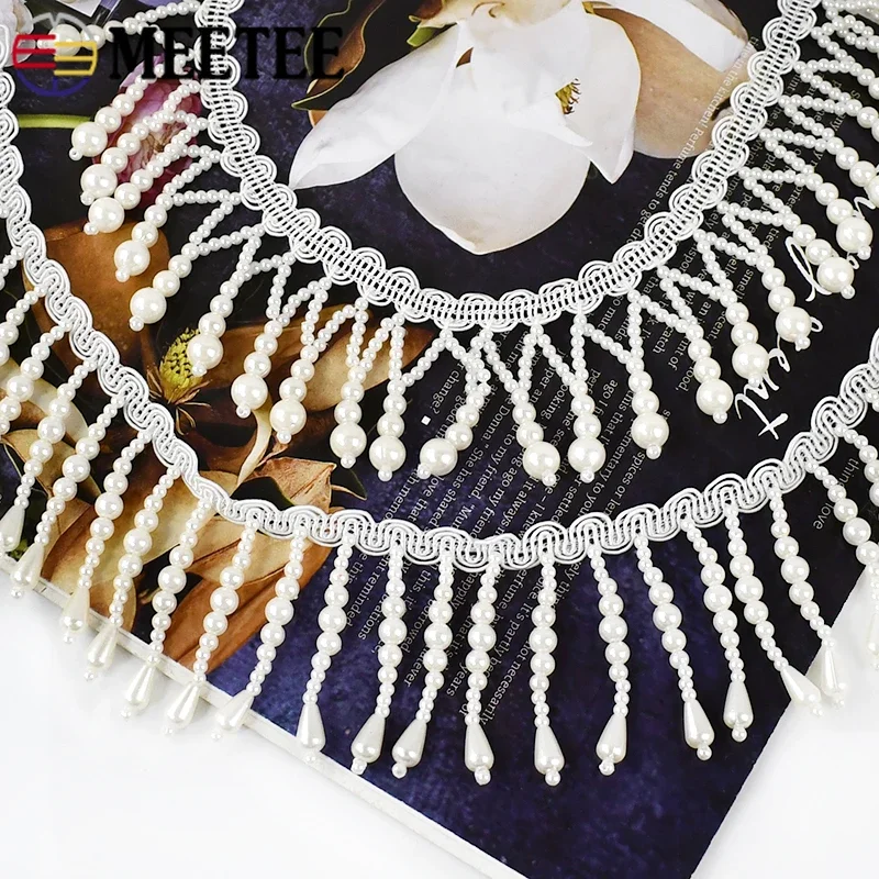 1/2Yards Pearl Beaded Tassel F - Beaded Trim Fringe recensie en prijs