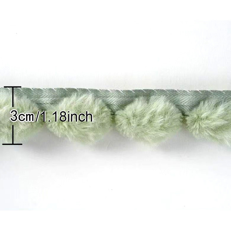 3cm Faux Rabbit Fur Pom Pom Ba - Lace Ribbon Trim recensie en prijs