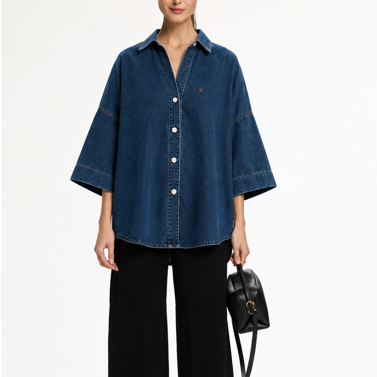 CH Letter Embroidered Solid Co - Embellish Knit recensie en prijs