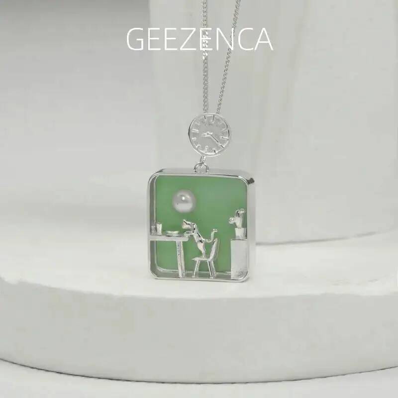 GEEZENCA 925 Sterling Silver G - Pearl Trim Chain recensie en prijs
