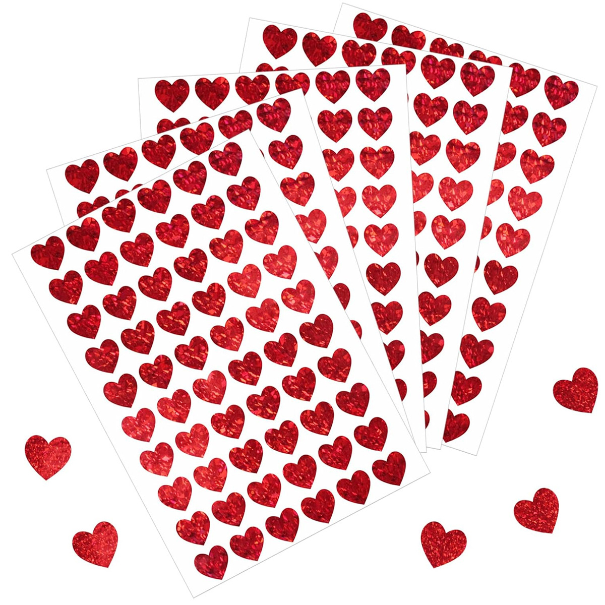 600 Pcs Red Heart Stickers, Sm - Glitter Vinyl Roll recensie en prijs
